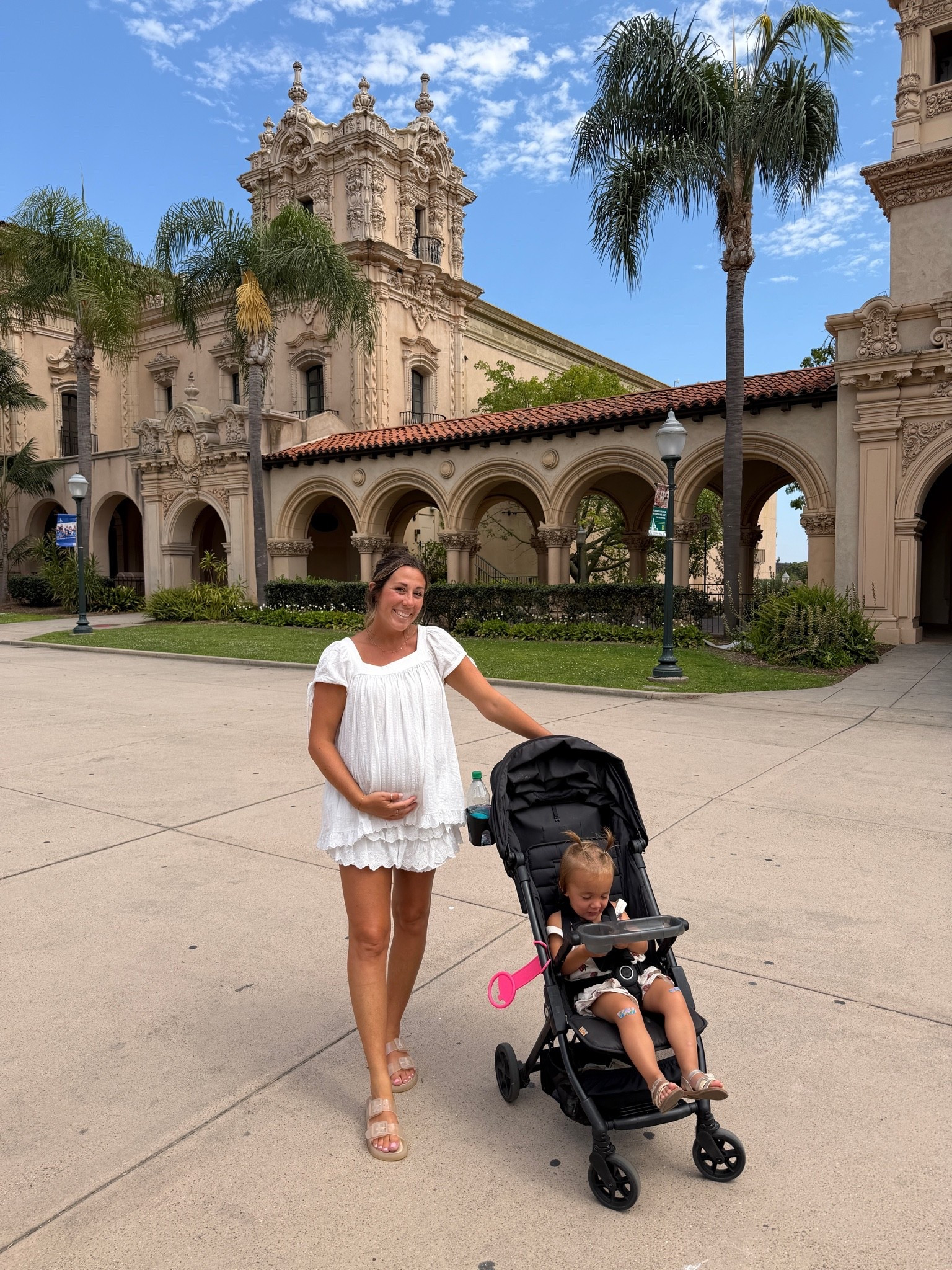 Fave non-maternity, maternity outfit! Wearing a small in top and bottom (32 weeks pregnant)! Size up a whole size in sandals!

#LTKTravel #LTKBump #LTKBeauty