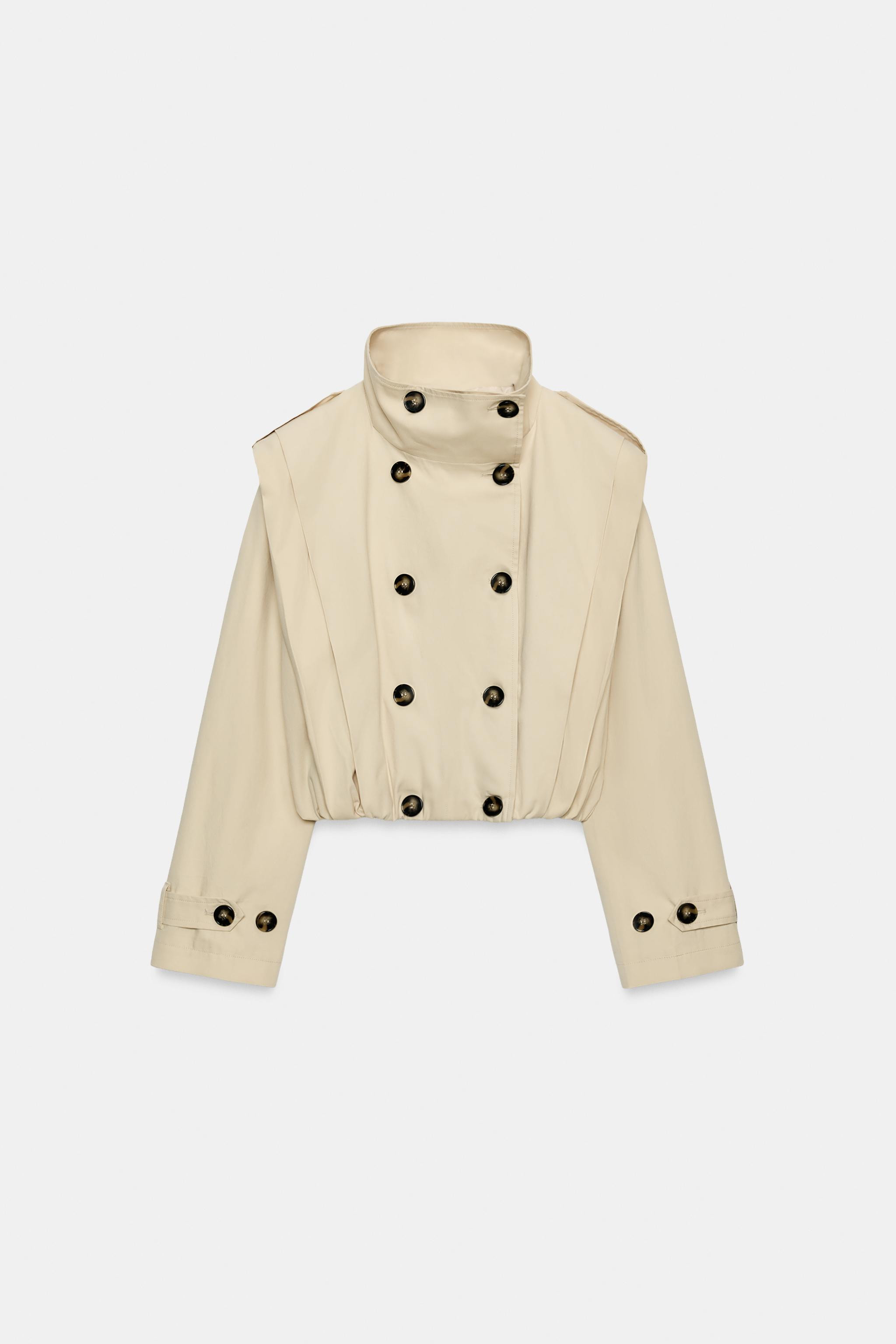 SHORT PLEATED TRENCH COAT | Zara US