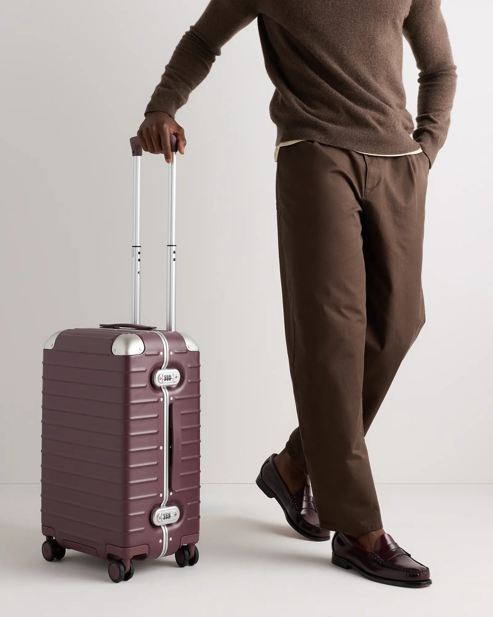 Hybrid Carry-On Suitcase in Bordeaux | Quince