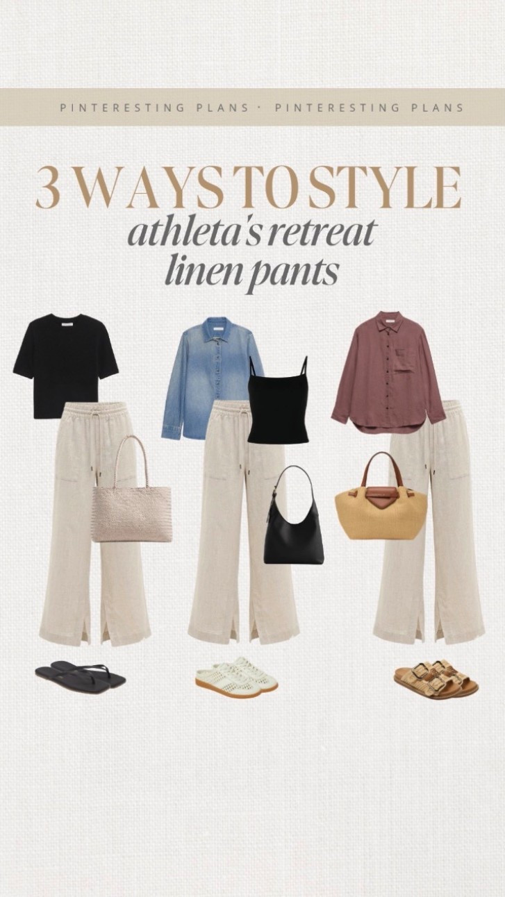 3 ways to style Athletas retreat linen pants 🙌🏻🙌🏻

#LTKSeasonal #LTKActive #LTKstyletip

#LTKTravel #LTKWorkwear #LTKmomlife