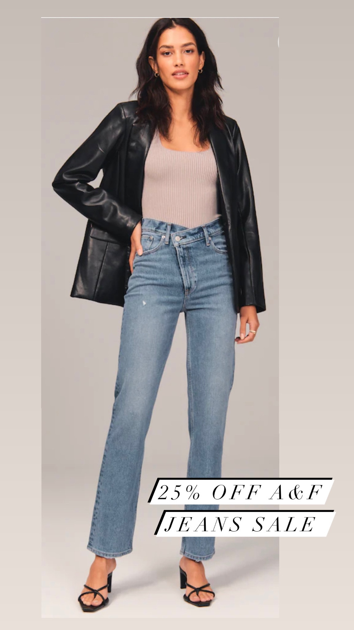 Abercrombie & Fitch jeans sale. 25% off! Now $66
Jeans sale. Women’s jeans. Women’s fashion. LTK sale. 

#LTKU #LTKSale #LTKunder100
