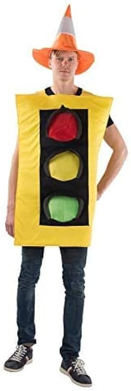 Dress Up America Traffic Light Costume and Safety Cone Hat - for Men (one Size) | Amazon (US)