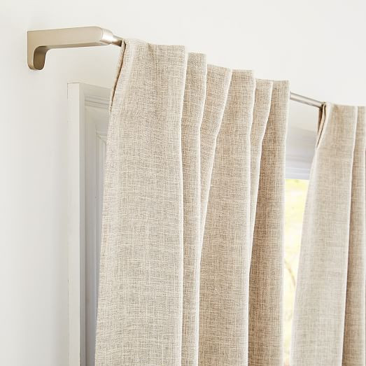Crossweave Curtain - Belgian Flax | West Elm (US)