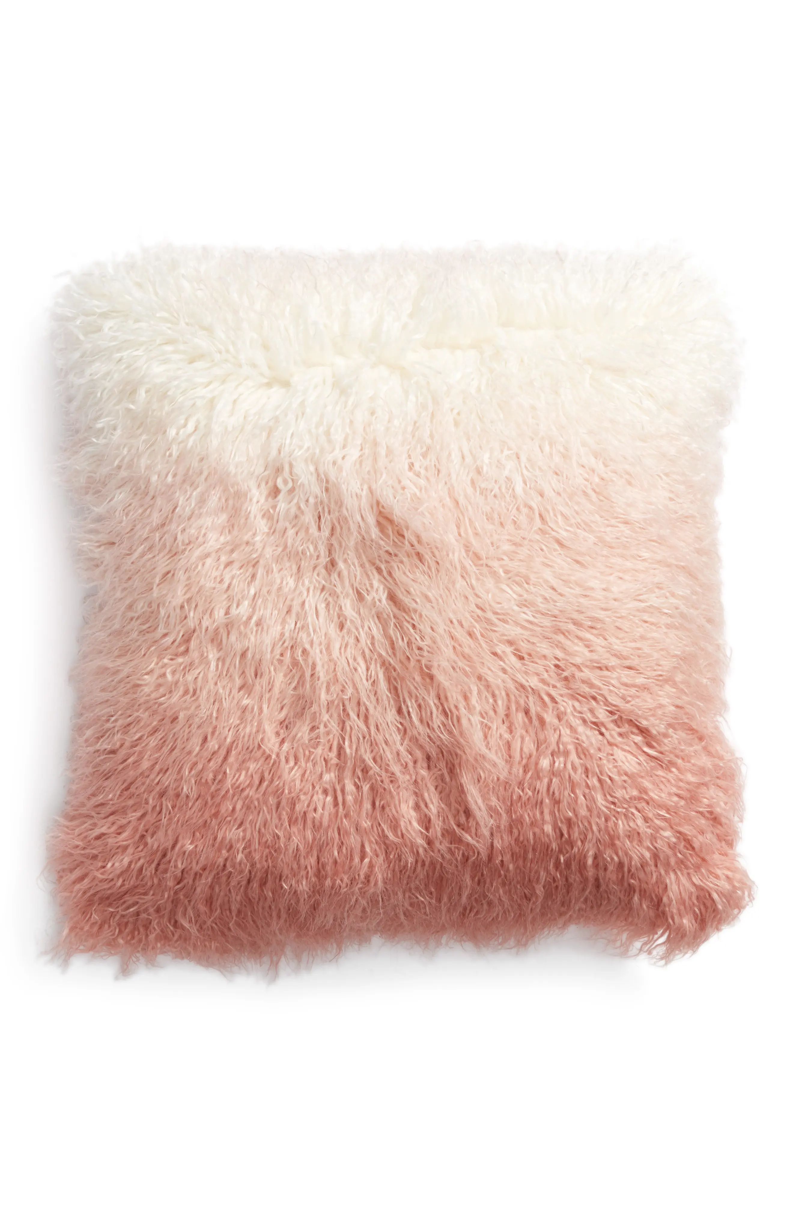 Ombré Faux Fur Flokati Accent Pillow | Nordstrom