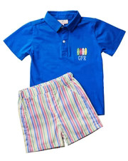 Colorful Crayons Shorts Set | Smockingbird Kids