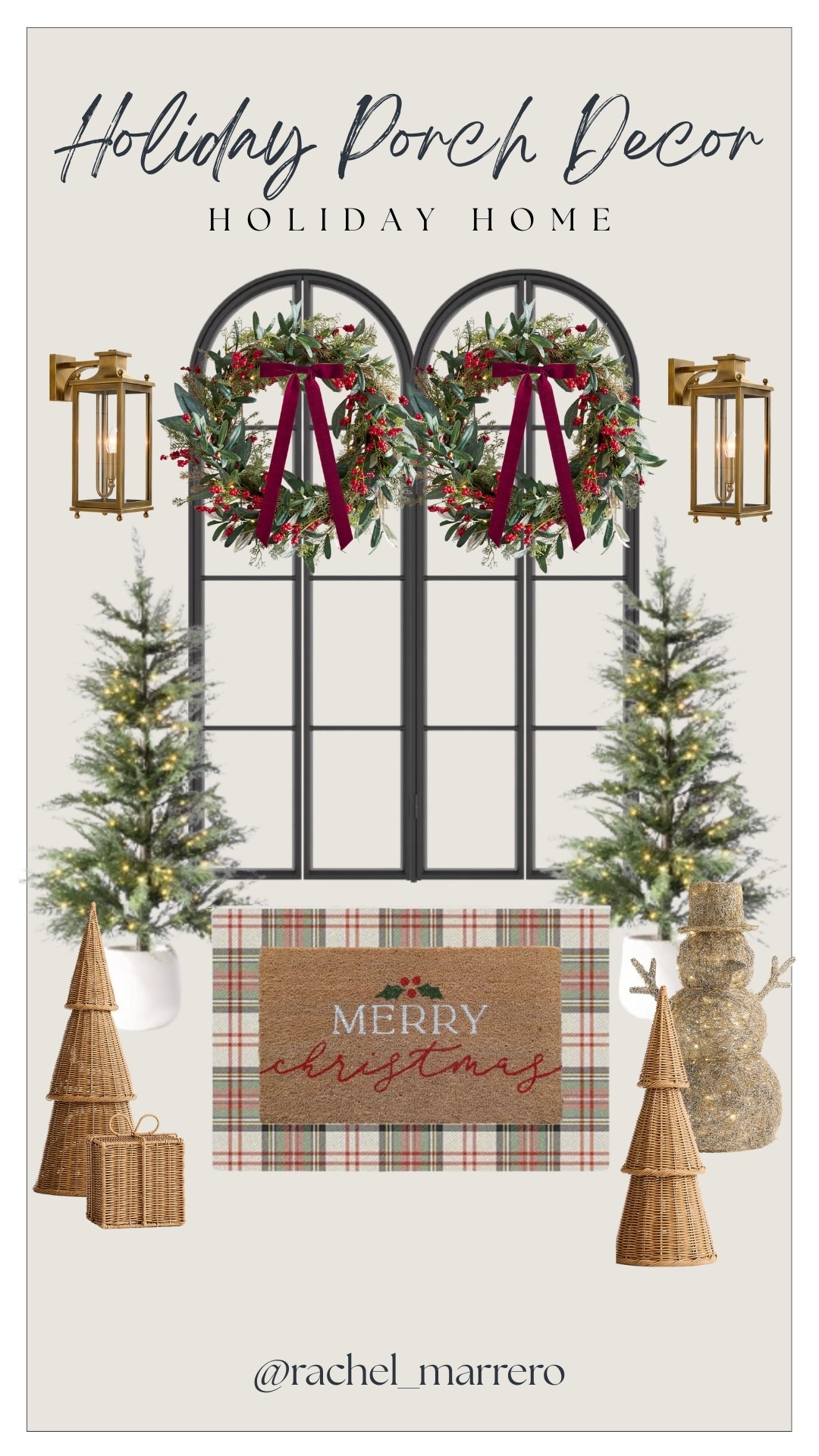 Holiday front porch decor! 


Christmas, outdoor decor, wreath, sconces, trees, 

#LTKStyleTip #LTKHoliday #LTKHome