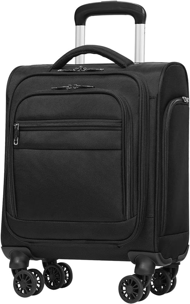 Coolife Underseat Carry On Luggage Suitcase Softside Lightweight Rolling Travel Bag Spinner Suitc... | Amazon (US)