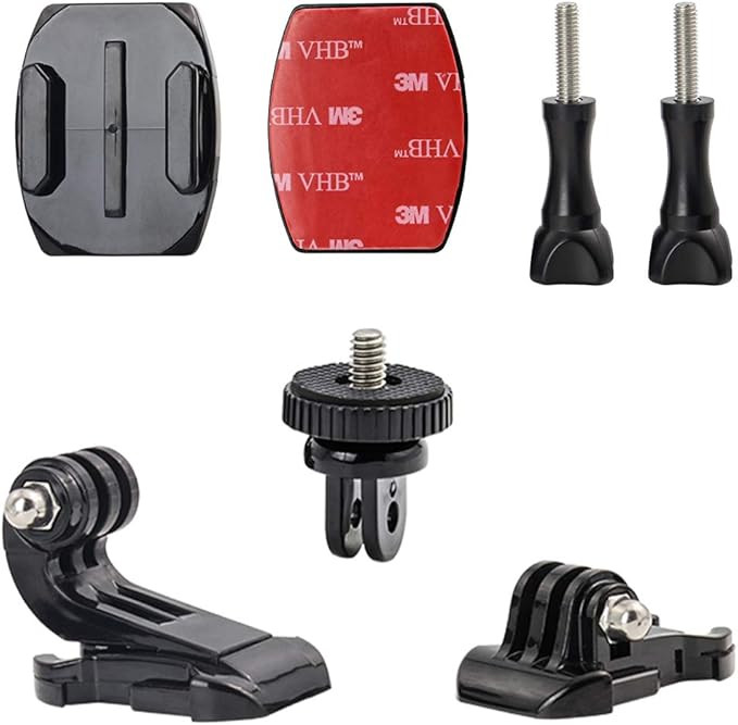 Woleyi accesorios de cámara de acción, soportes adhesivos curvados y planos con hebilla, rosca ... | Amazon (US)