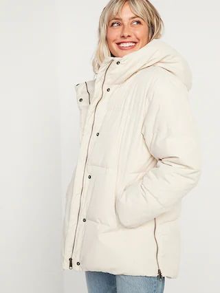 Faux-Fur Lined Hooded Puffer Coat for Women | Old Navy (US)