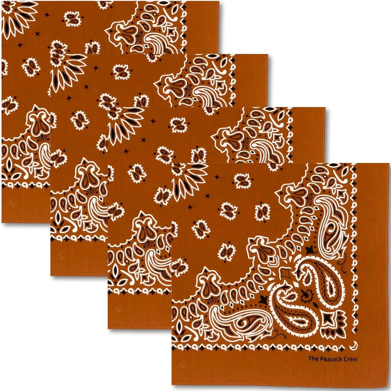 Premium Soft Cotton Bandanas Pack for Men and Women Paisley 22 x 22 inches | Amazon (US)