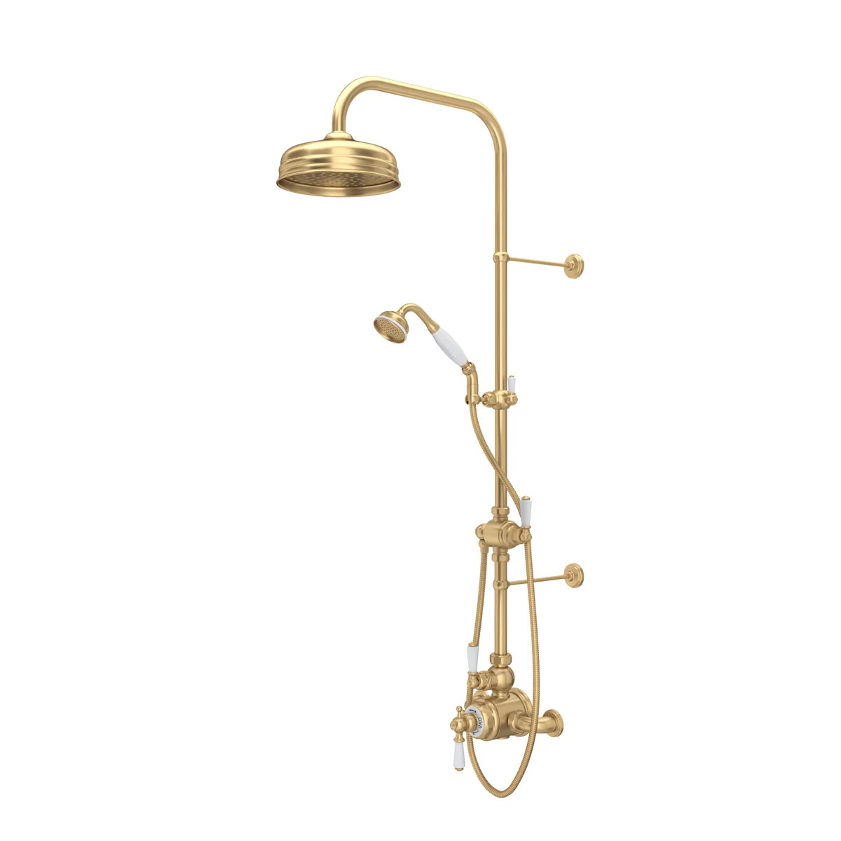 Edwardian 3/4" Exposed Wall Mount Thermostatic Shower System U.KIT1NL-SEG | Wayfair North America