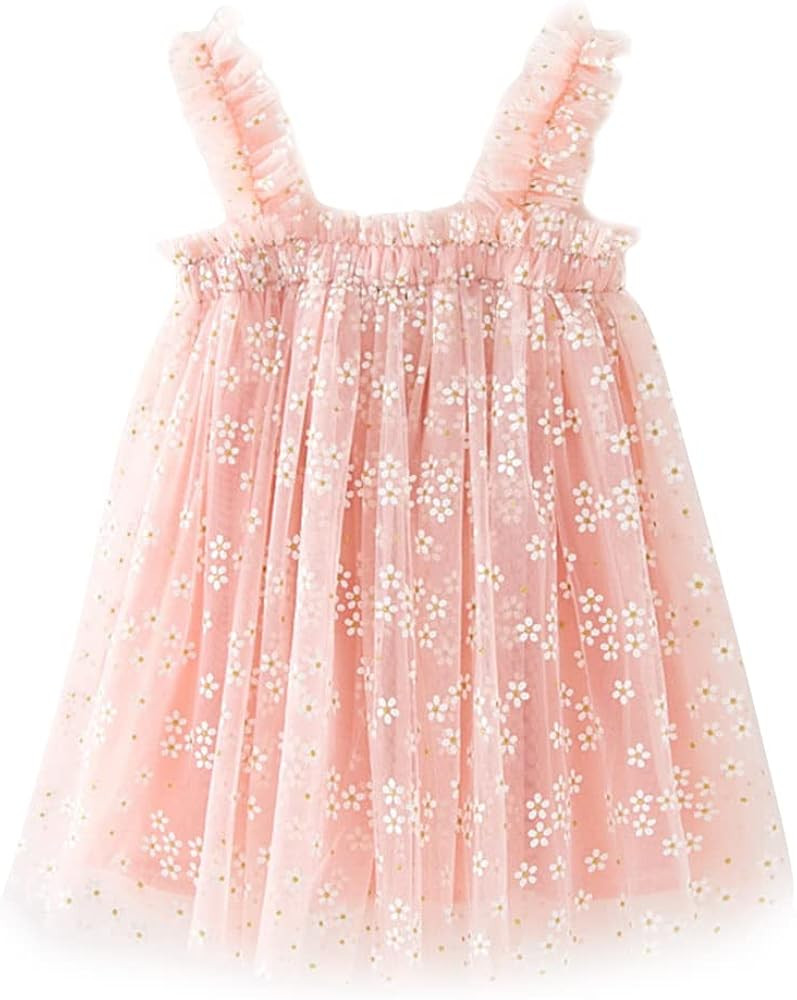 Toddler Baby Girls Tulle Tutu Dress Sleeveless Layered Birthday Party Princess Dress for 12M-7T | Amazon (US)