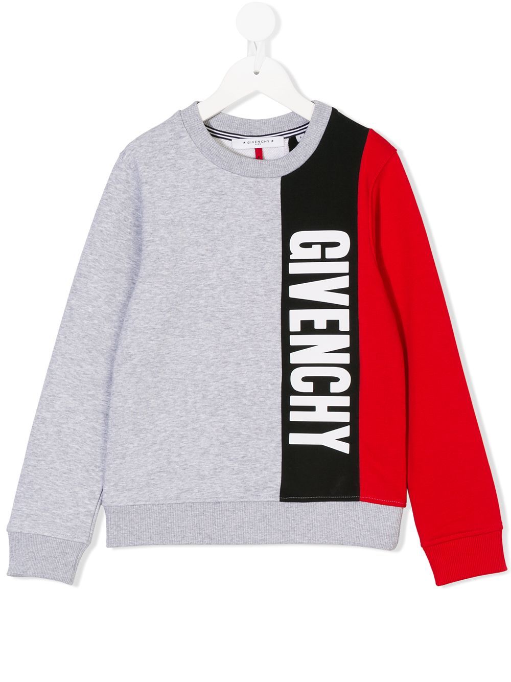 Givenchy Kids logo stripe sweatshirt - Grey | FarFetch US