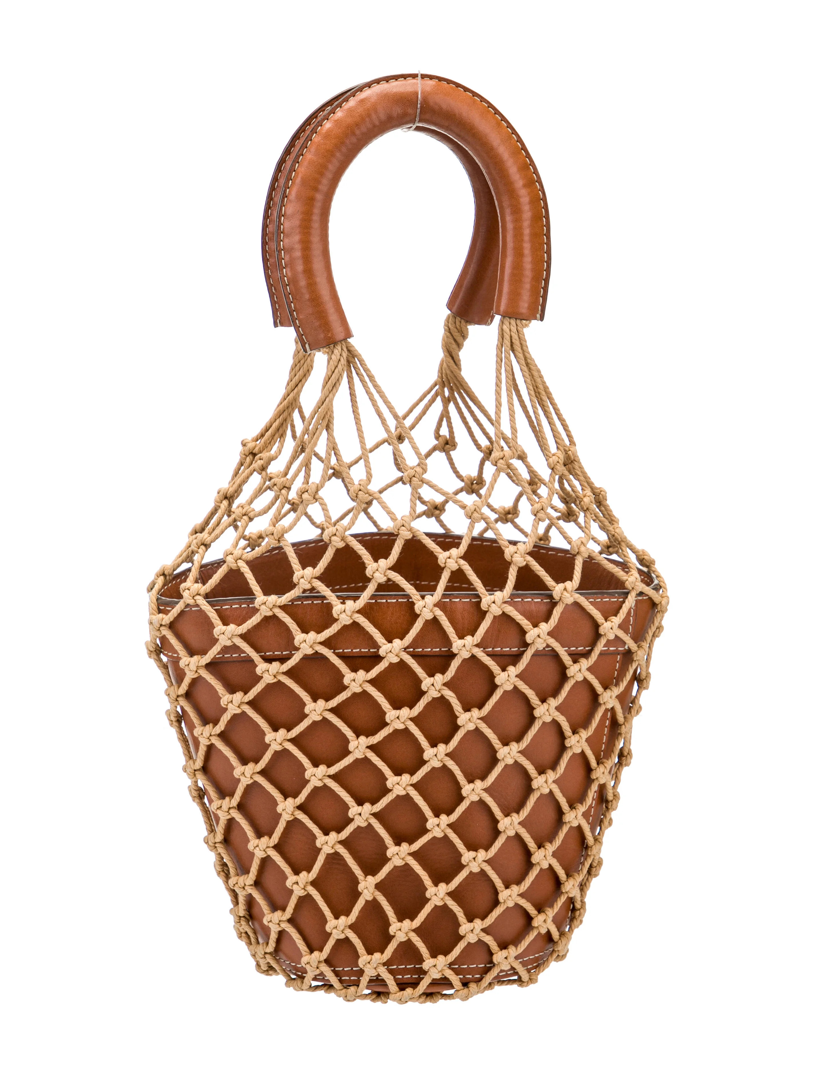 Braided Accent Leather Bucket Bag | The RealReal