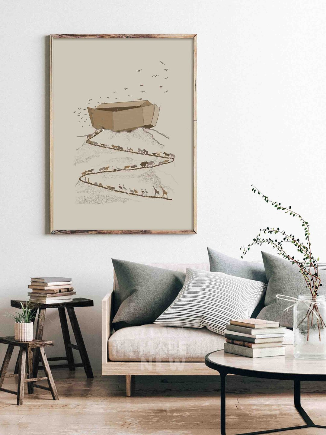 Noah's Ark DIGITAL DOWNLOAD, Jesus Bible Printable Wall Art, Modern Bible Poster, Jesus Print Art... | Etsy (US)