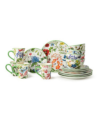 Greenhouse 16 Pc. Dinnerware Set, Service for 4 | Macy's