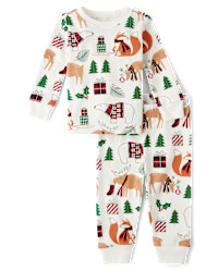 Unisex Baby And Toddler Matching Family Animal Snug Fit Cotton Pajamas - simplywht | The Children's Place