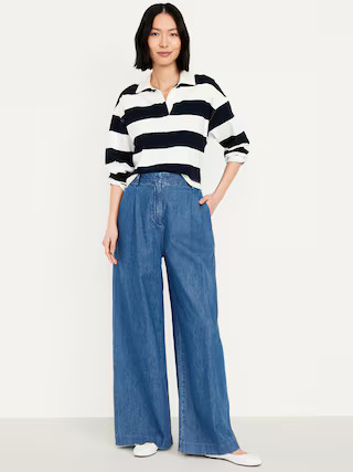 Extra High-Waisted Taylor Wide-Leg Trouser Pants | Old Navy (US)
