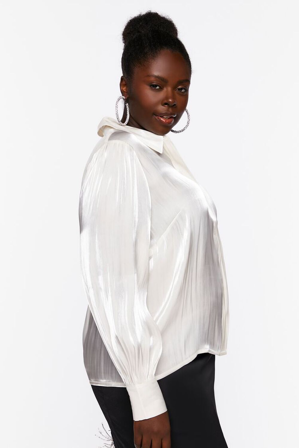 Plus Size Balloon-Sleeve Shirt | Forever 21 (US)