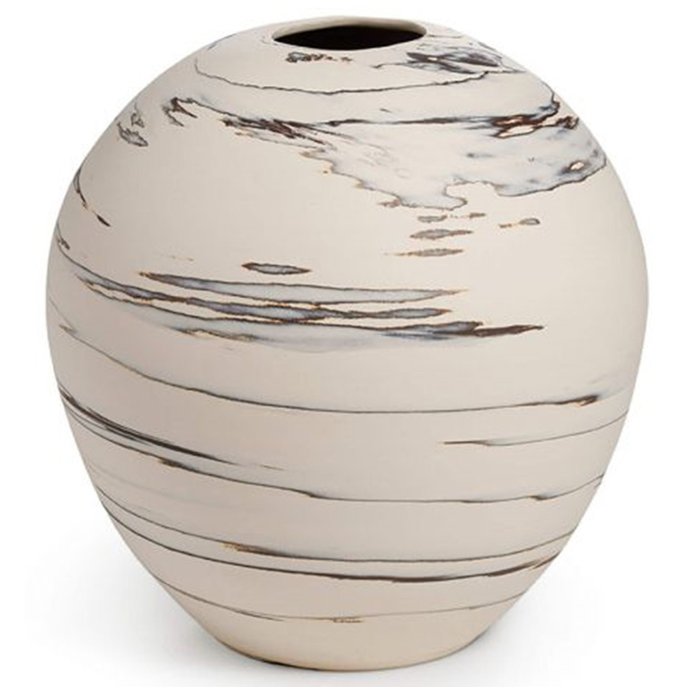 Beachstone Coastal Round Vase | Kathy Kuo Home