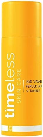 Timeless Skin Care 20% Vitamin C + E Ferulic Acid Serum - 1 oz - Lightweight, Non-Greasy Formula ... | Amazon (US)