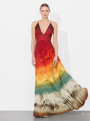 ALICE + OLIVIA LAUREN PLEATED MAXI DRESS SIZE 0 NWT | eBay US