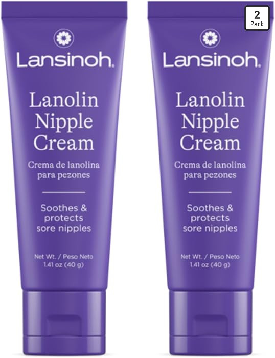 Lansinoh Lanolin Nipple Cream Safe for Breastfeeding Baby, 100% Natural Nipple Butter, Breastfeed... | Amazon (US)