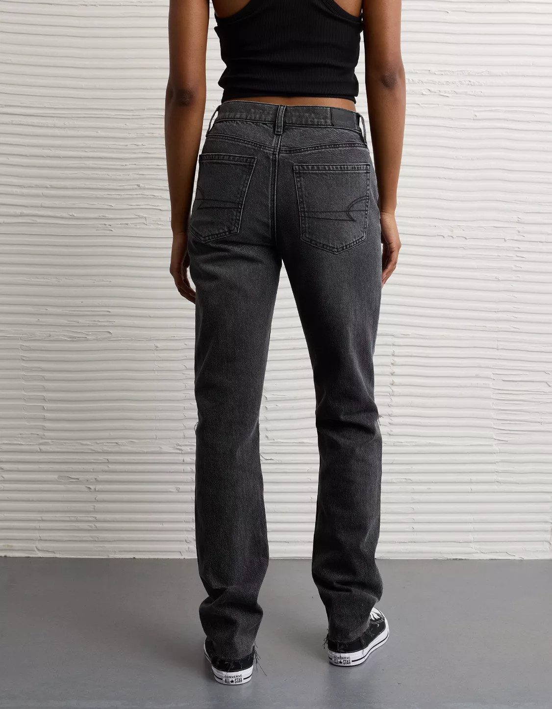 AE Stretch Super High-Waisted Straight Jean | American Eagle Outfitters (US & CA)