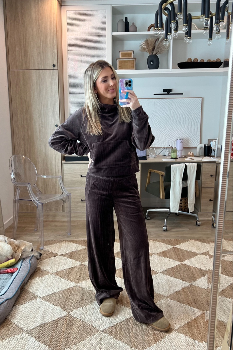 Lululemon having a Juicy Couture moment! The velour  jumpsuit is back and it’s so good. It runs true to size, if you’re post partum bump up 1 size. Still rocking these Uggs, run TTS!

Lululemon 
Athleisure Set 
Cozy Outfit 
Winter Lounge
Ugg Slippers

#LTKGiftGuide #LTKstyletip #LTKfitness