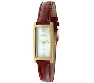 Peugeot Ladies' Brown Leather Strap Watch | QVC