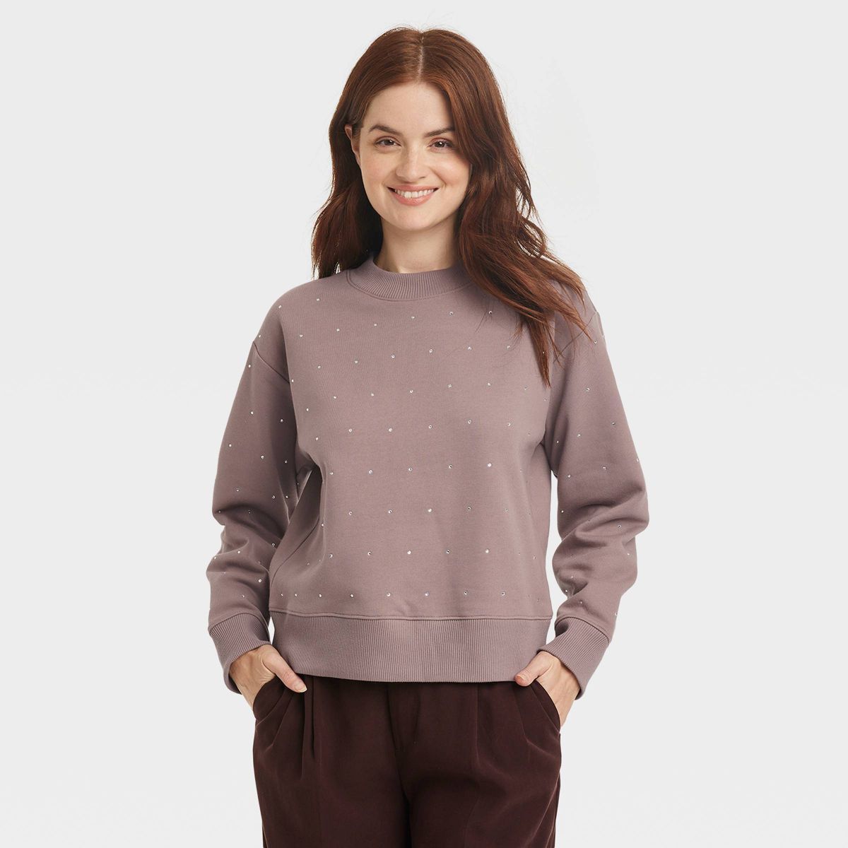 Women's Jeweled Pullover Sweatshirt - A New Day™ | Target