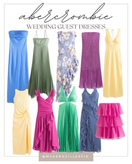 Wedding guest dresses from Abercrombie that I am loving! These maxi, midi, and mini dresses are so perfect for spring and summer weddings or events. 

#LTKstyletip #LTKSeasonal #LTKwedding