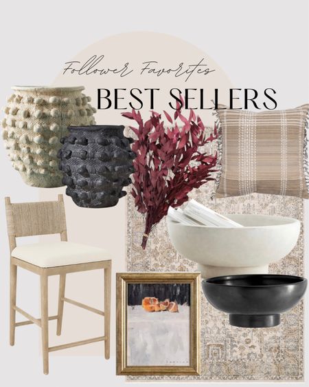 Follower favorites and best sellers! The anthropologie minka pots are a best seller. I have the white one and I’m waiting on the black one. My barstools are currently on sale, and the Kirklands art is super affordable and I have it in my kitchen, and I also have both Orion bowls, my rug is also a best seller this week, and the Walmart pillows continue to be best sellers they are definitely a dupe for the high end pillows are trending right now. Check out these finds here. Beigewhitegray 

#LTKhome #LTKstyletip #LTKSeasonal