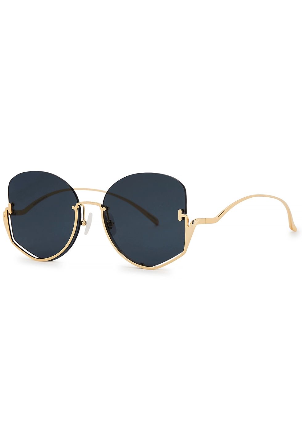 Moon gold-tone oval-frame sunglasses | Harvey Nichols (Global)