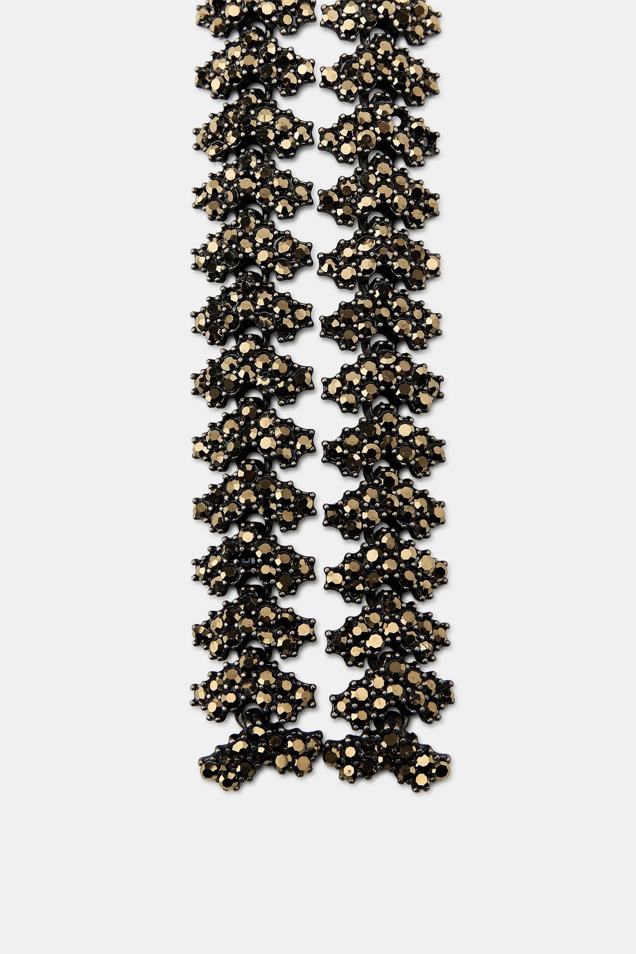 METALLIC SHINY TIE NECKLACE | Zara US