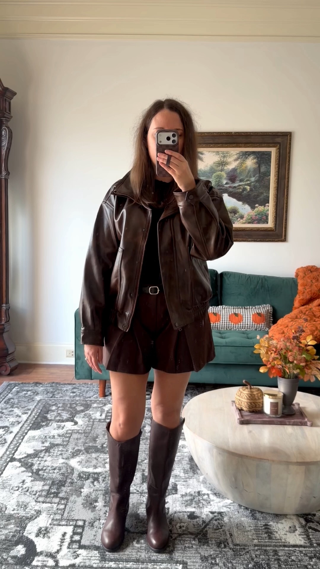 Obsessed with this jacket and shorts combo! Both fit tts!

Brown outfit, leather bomber jacket, Fall outfits, autumn outfits, fall decor, Transitional outfits, Early fall fashion, Nordstrom new arrivals, Amazon fall finds, Teacher outfits, Back-to-school outfits, Football game outfit, Tailgate outfit, Labor Day outfits, Sweater weather, Cardigans, Barrel jeans, Wide-leg jeans, Riding boots, Loafers, Ballet flats, Coffee bar decor, Fall home decor, Halloween decor, Mom fall outfits, Casual mom style, Mom capsule wardrobe, Fall family photo outfits, Classic style, Ralph Lauren style, Old money style, New England fall, Cozy fall aesthetic, Amazon favorites, Worth the money, Neutral home decor, Book lover gifts, Coffee bar ideas, Early fall decor, Fall dresses, Fall layers, Denim jackets, Quilted jackets, Leather loafers, Chelsea boots, Matching family outfits, Apple orchard outfit, Pumpkin patch outfit, Cozy sweaters, Fall handbags

#LTKootd #LTKSaleAlert #LTKSeasonal