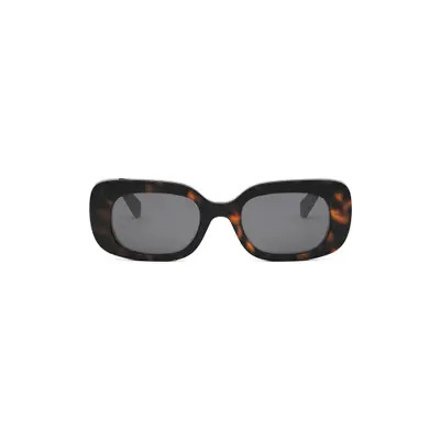 CELINE Bold 3 Dots 51mm Rectangular Sunglasses in Dark Havana /Smoke at Nordstrom | Nordstrom