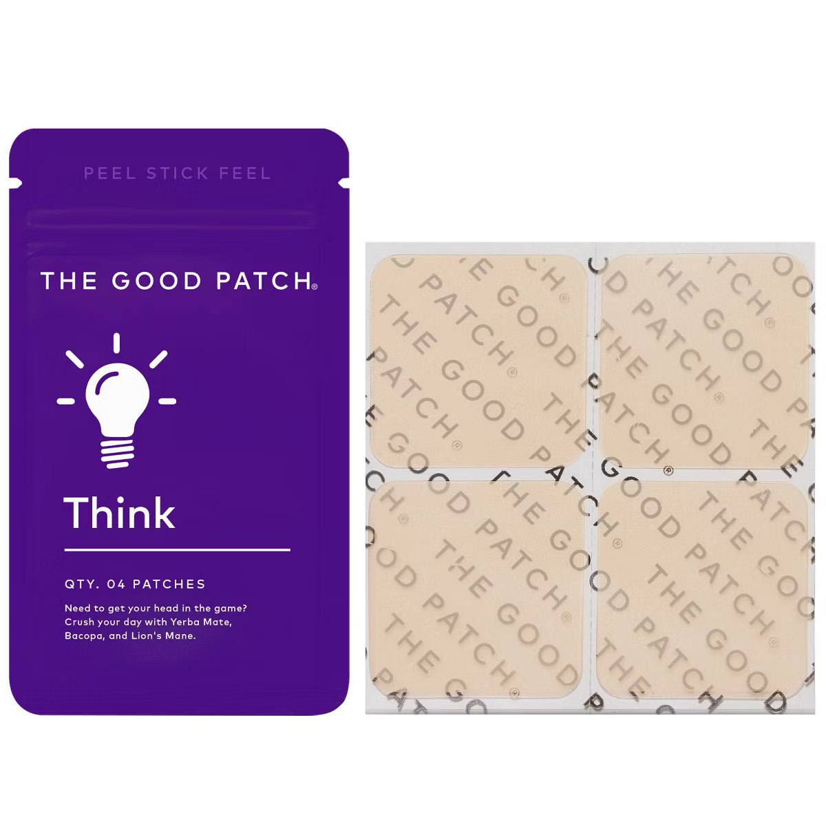 The Good Patch Think Plant-Based Vegan Wellness Patch - 4ct | Target