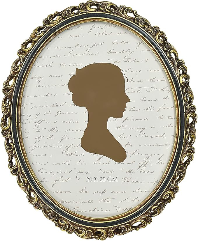 Sunlit Vintage Picture Frame 8x10 Inch, Oval Antique Photo Frames with Glass Front, Luxury Photo ... | Amazon (US)