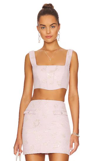 Solandia Bustier Top in Purple Shimmer | Revolve Clothing (Global)