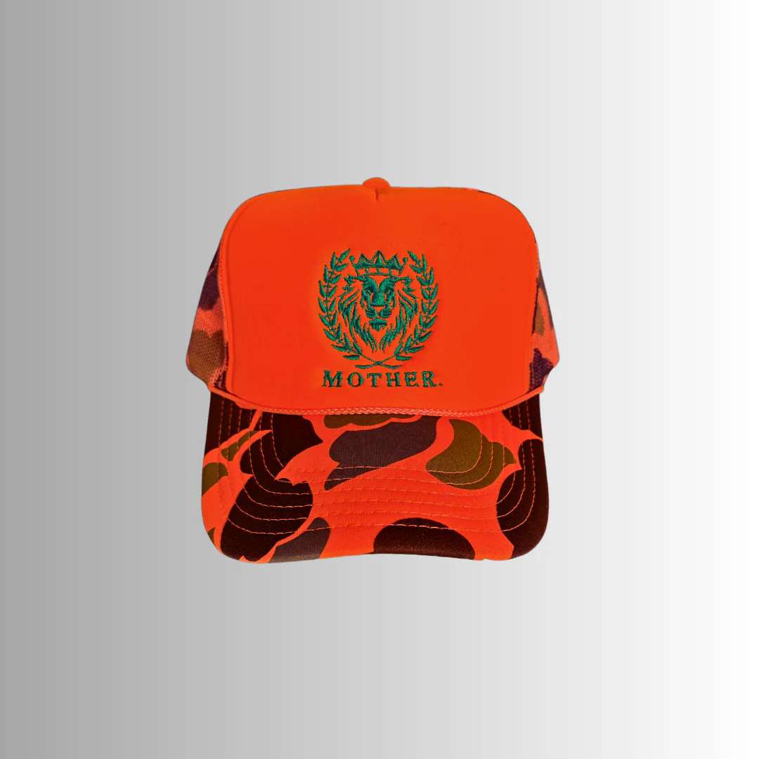 The Lion Hat - Orange Camo | Mother Hats
