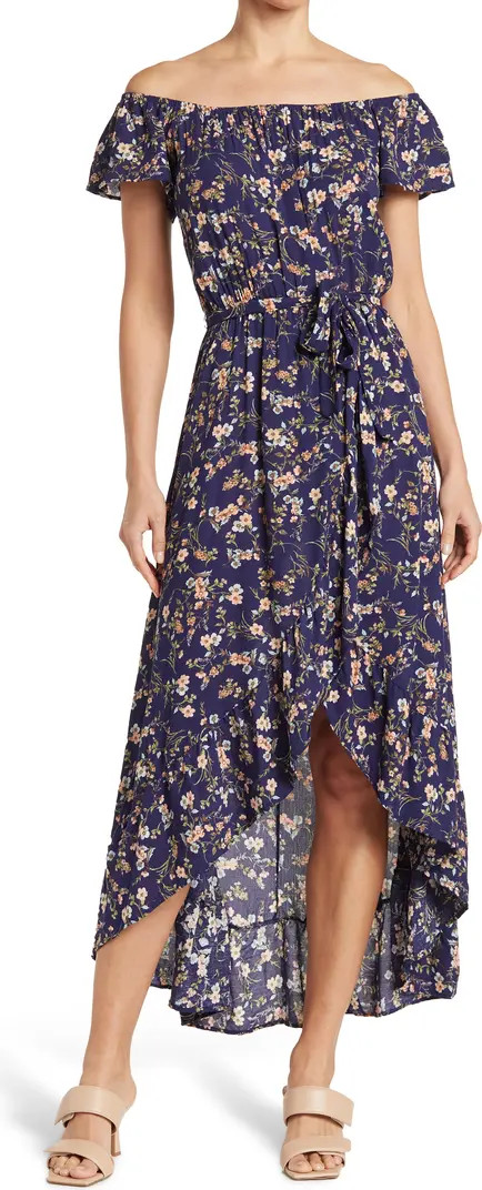 VELVET TORCH Ruffle Dot Maxi Dress | Nordstromrack | Nordstrom Rack