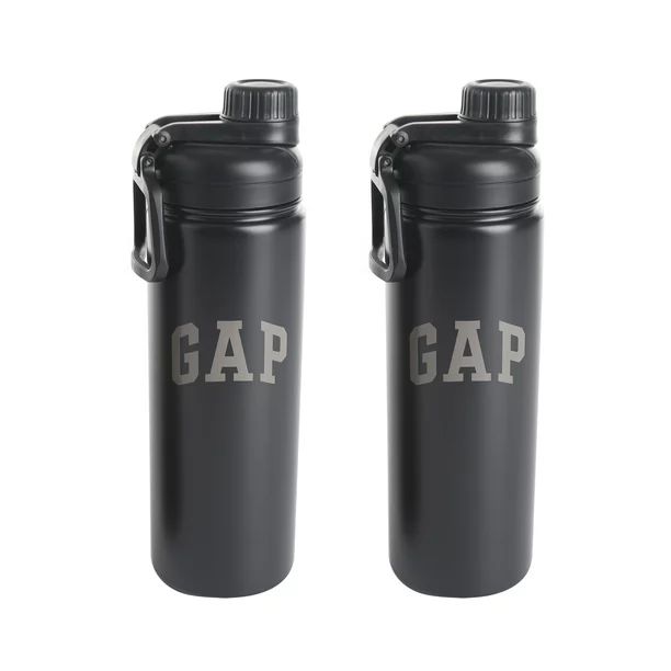 Gap Home 20-Ounce Stainless Steel Black Hydration Bottle, Set of 2 | Walmart (US)
