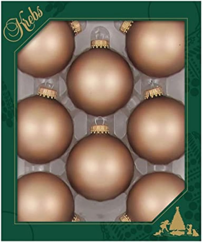 Christmas Tree Ornaments - 67mm/2.625" Designer Glass Baubles from Christmas By Krebs - Handcraft... | Amazon (US)