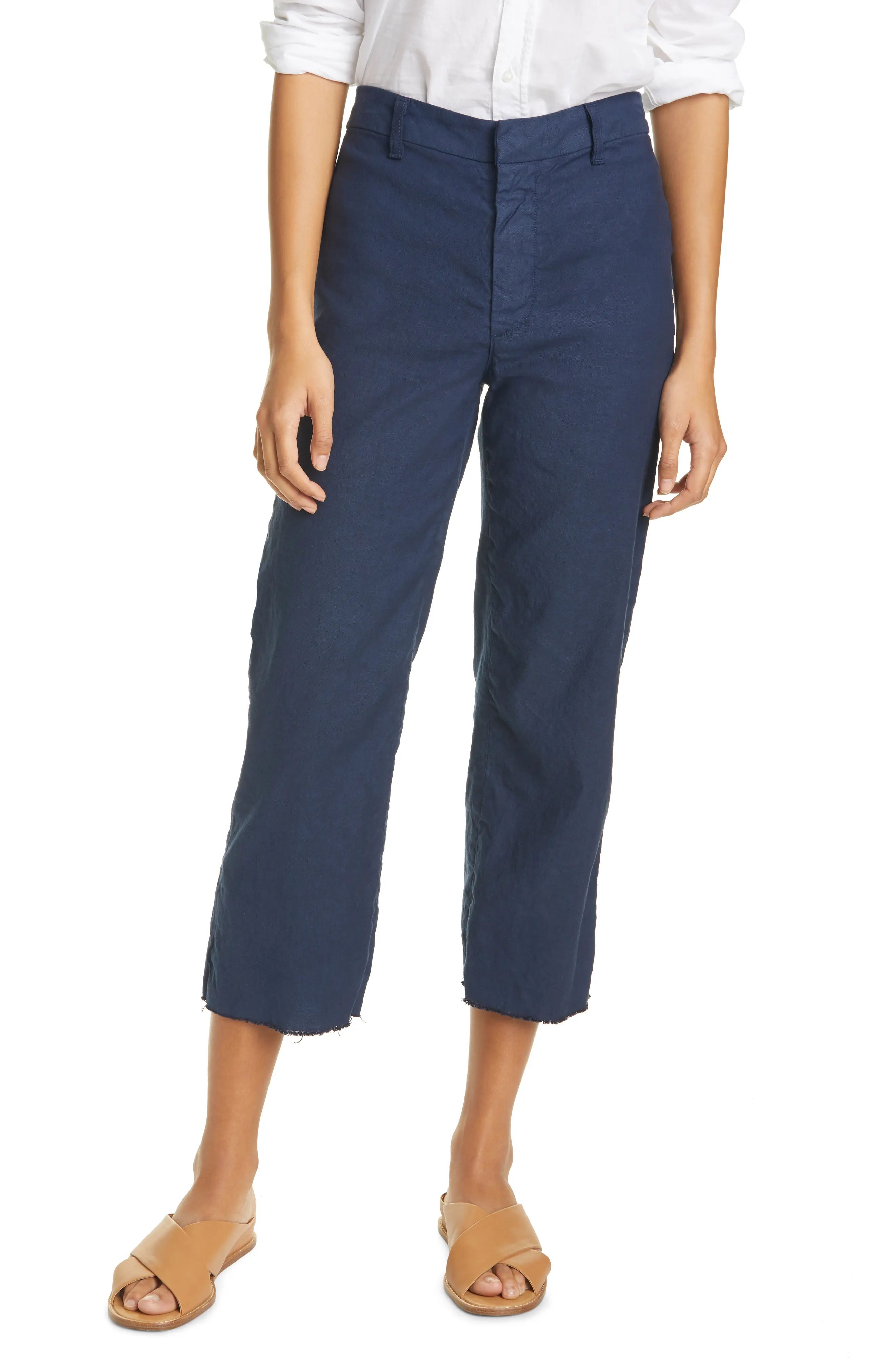 Frank & Eileen The Italian Crop Pants in Navy at Nordstrom, Size 2 | Nordstrom