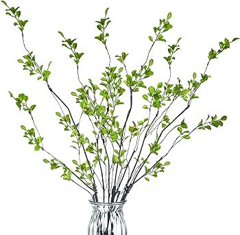 Riceshoot 6 Pcs 35.4 Inches Artificial Greenery Leaves Branches Spring Fake Plants with Stems Fau... | Amazon (CA)