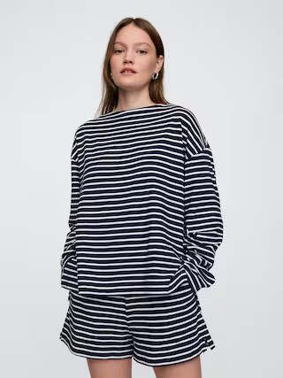 Oversized Boatneck Tunic Shirt | Gap Factory