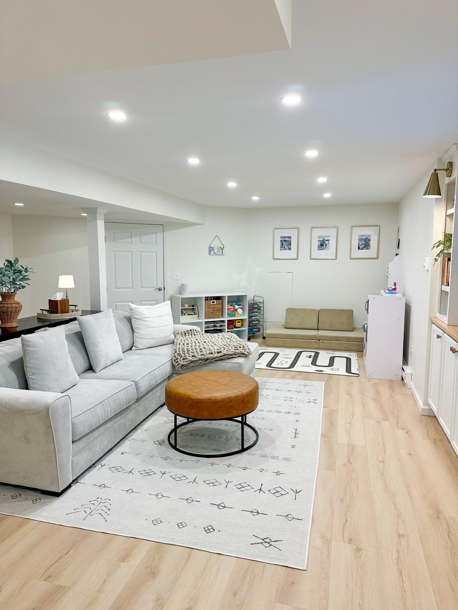 Finished basement, family room, playroom, playroom decor, family room decor, family room design 

#LTKFamily #LTKHome