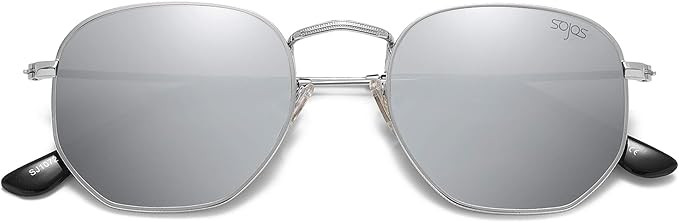 SOJOS Small Square Polarized Sunglasses for Men and Women Polygon Mirrored Lens SJ1072 | Amazon (US)