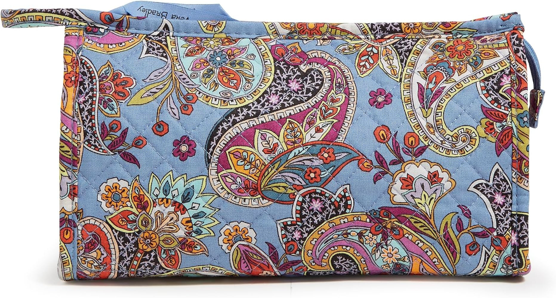 Vera Bradley Women's Cotton Trapeze Cosmetic Makeup Organizer Bag, Provence Paisley, One Size | Amazon (US)